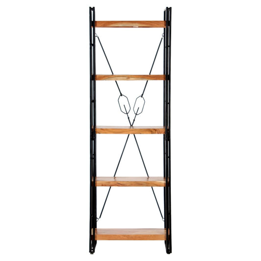286588 vidaXL 5-Tier Bookcase 60x30x180 cm Solid Acacia Wood