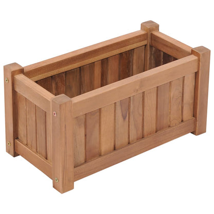 vidaXL Raised Bed | Teak | Solid Teak Wood | 50x25x25 cm | Durable | Planter