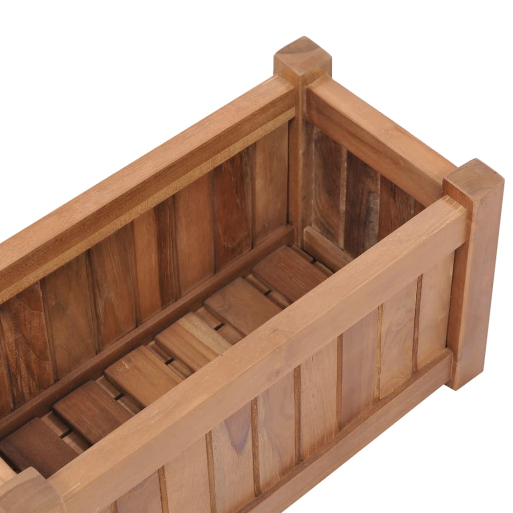 vidaXL Raised Bed | Teak | Solid Teak Wood | 50x25x25 cm | Durable | Planter