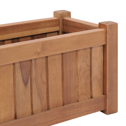 vidaXL Raised Bed | Teak | Solid Teak Wood | 50x25x25 cm | Durable | Planter