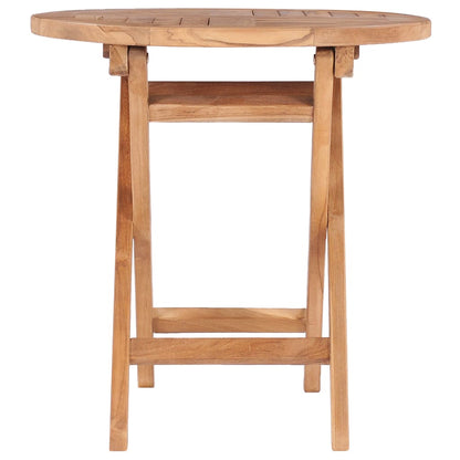vidaXL Outdoor Table | Natural teak | Solid teak wood | Compact | Foldable