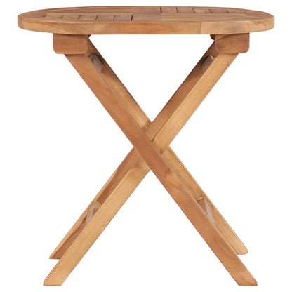 vidaXL Outdoor Table | Natural teak | Solid teak wood | Compact | Foldable