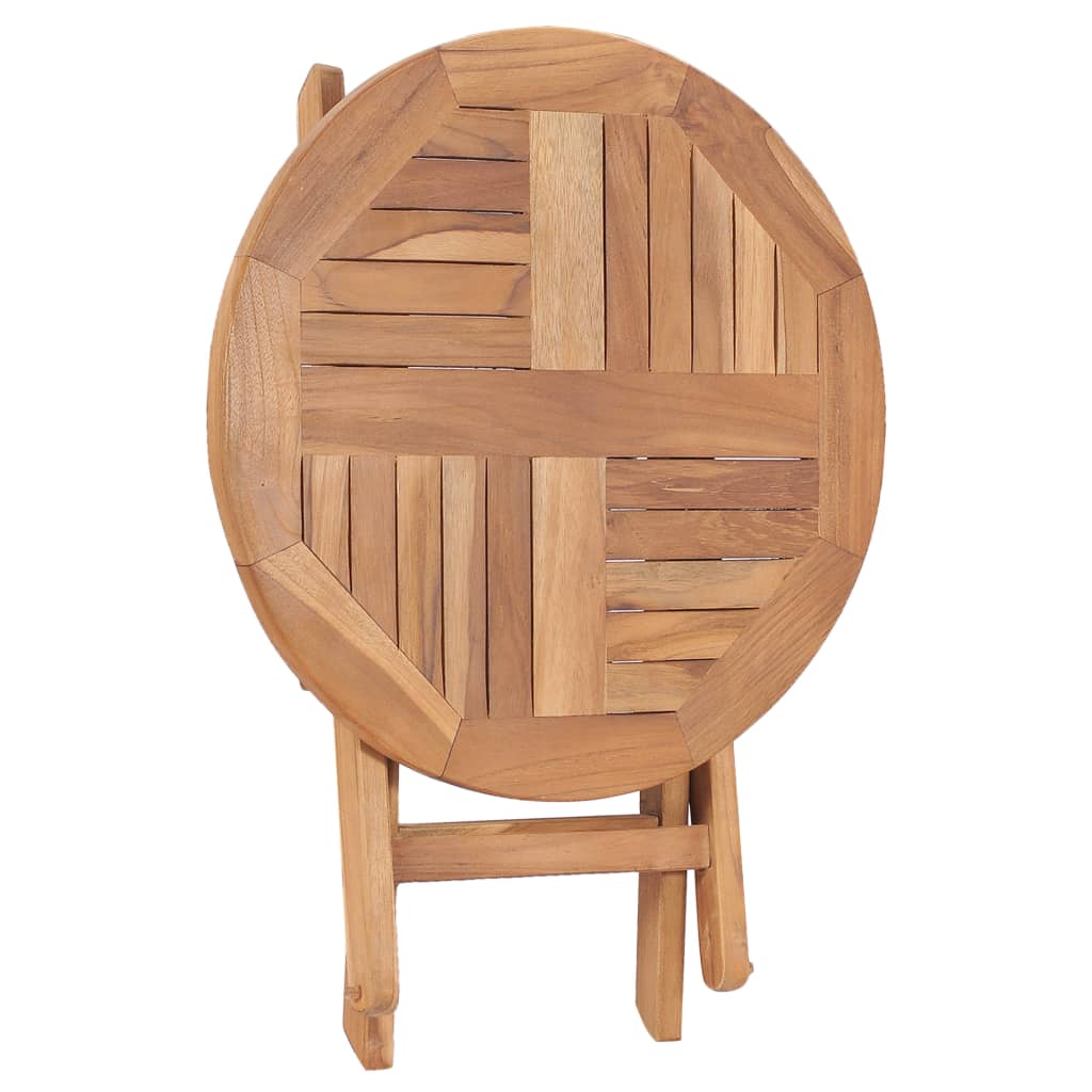 vidaXL Outdoor Table | Natural teak | Solid teak wood | Compact | Foldable