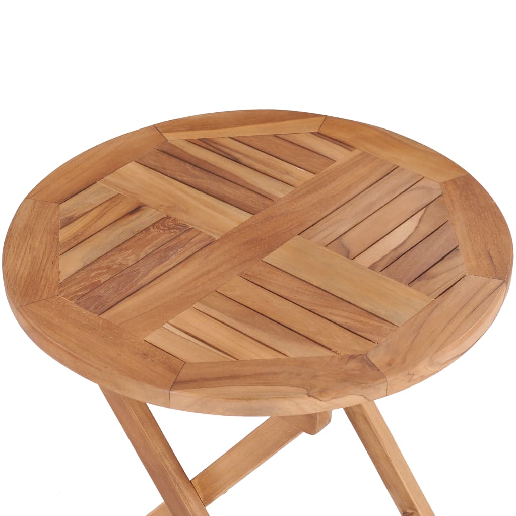 vidaXL Outdoor Table | Natural teak | Solid teak wood | Compact | Foldable