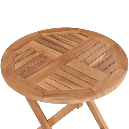 vidaXL Outdoor Table | Natural teak | Solid teak wood | Compact | Foldable