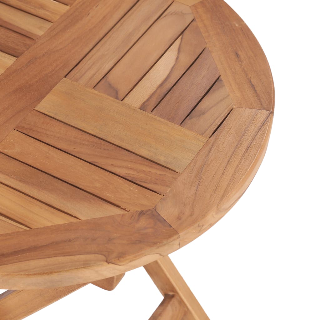 vidaXL Outdoor Table | Natural teak | Solid teak wood | Compact | Foldable