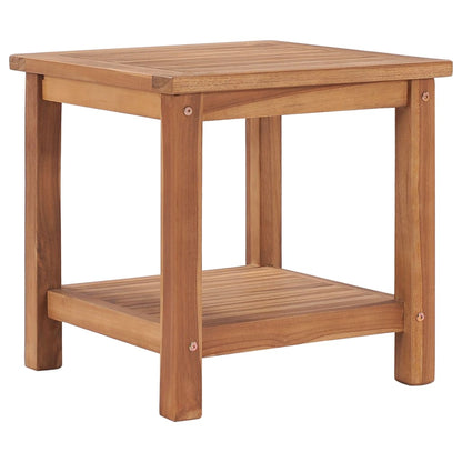 vidaXL Coffee Table | Natural Teak | Solid Teak Wood | 45x45x45 cm | Storage