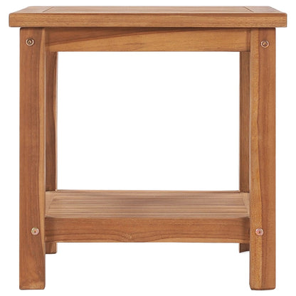 vidaXL Coffee Table | Natural Teak | Solid Teak Wood | 45x45x45 cm | Storage
