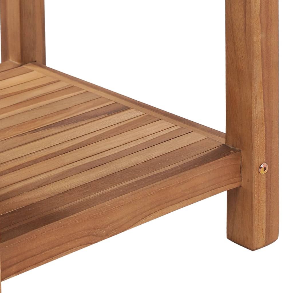 vidaXL Coffee Table | Natural Teak | Solid Teak Wood | 45x45x45 cm | Storage