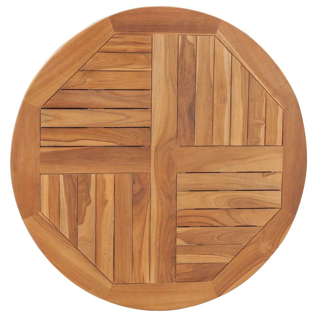 vidaXL Tabletop | Teak | Solid teak wood | Diameter 80 cm, Thickness 2.5 cm