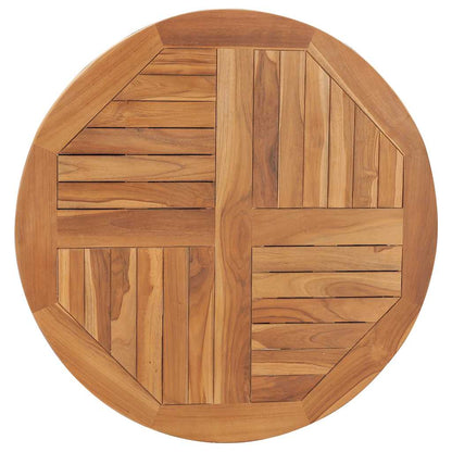 vidaXL Tabletop | Teak | Solid teak wood | Diameter 80 cm, Thickness 2.5 cm