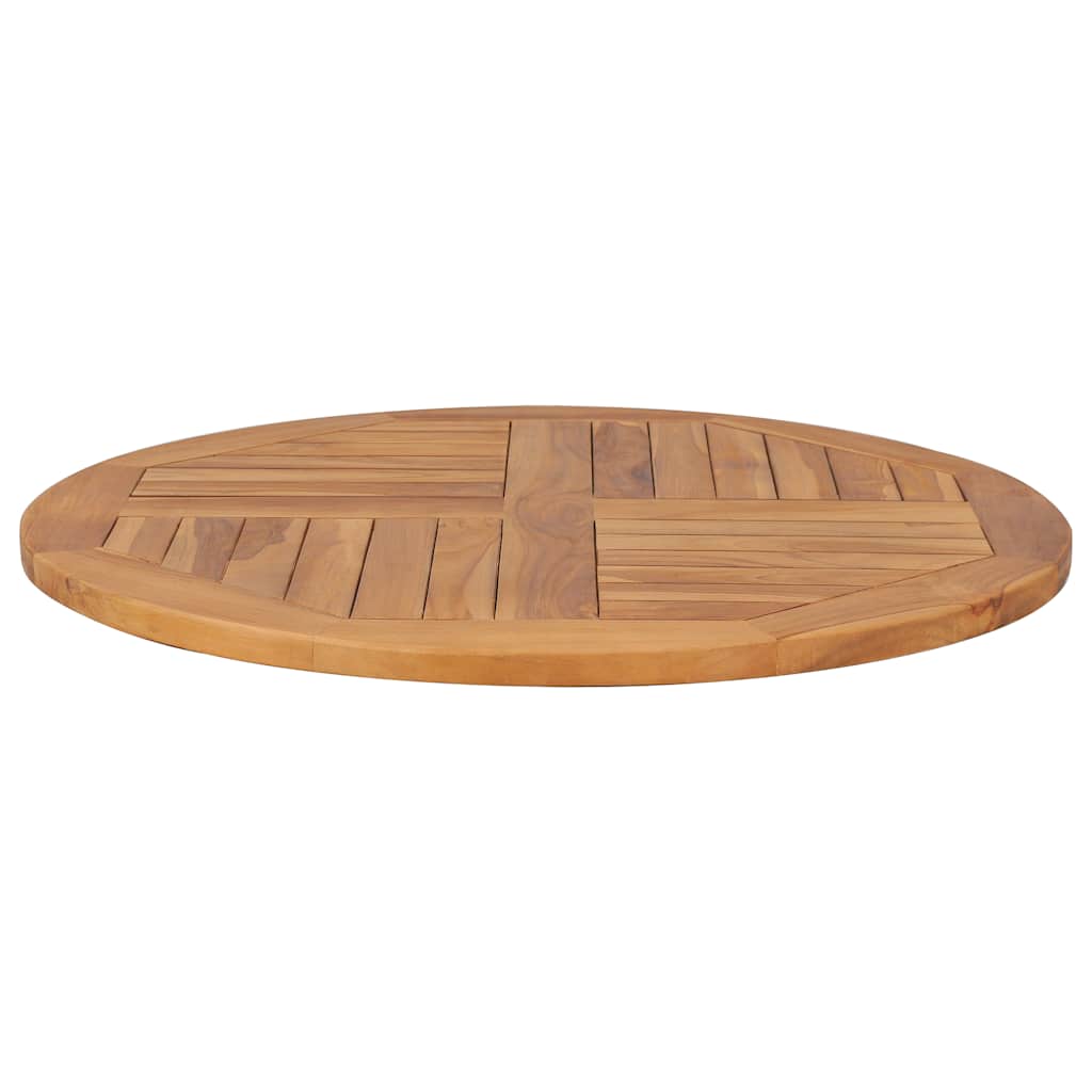 vidaXL Tabletop | Teak | Solid teak wood | Diameter 80 cm, Thickness 2.5 cm