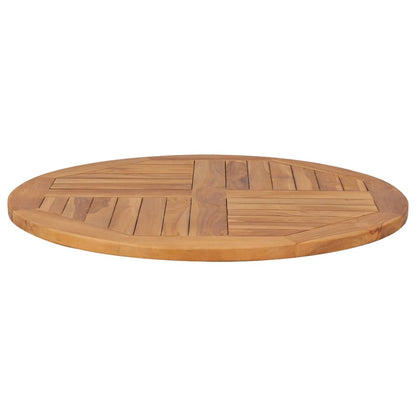 vidaXL Tabletop | Teak | Solid teak wood | Diameter 80 cm, Thickness 2.5 cm