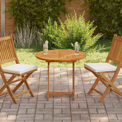 vidaXL Tabletop | Teak | Solid teak wood | Diameter 80 cm, Thickness 2.5 cm