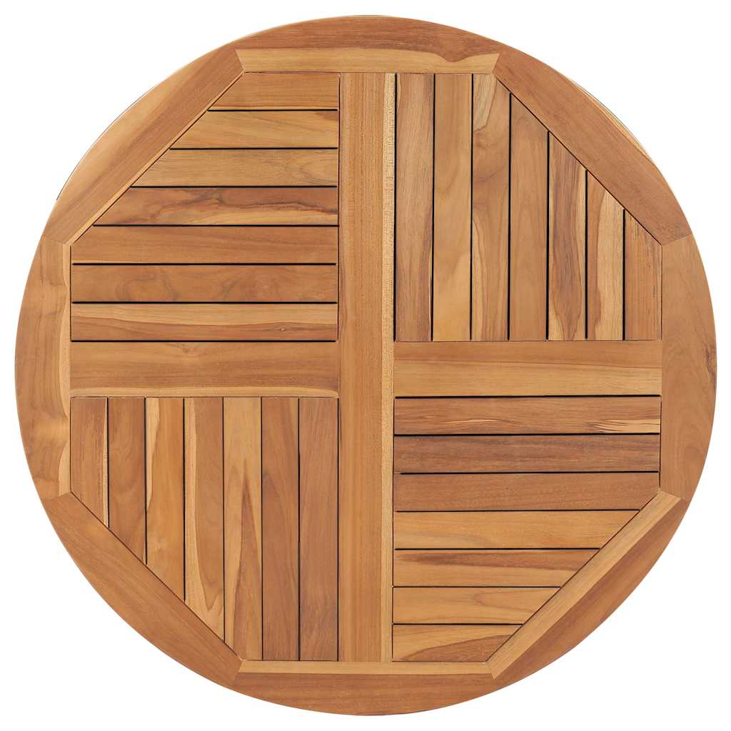 vidaXL Tabletop | Natural Teak | Solid teak wood | 90 cm diameter | Durable