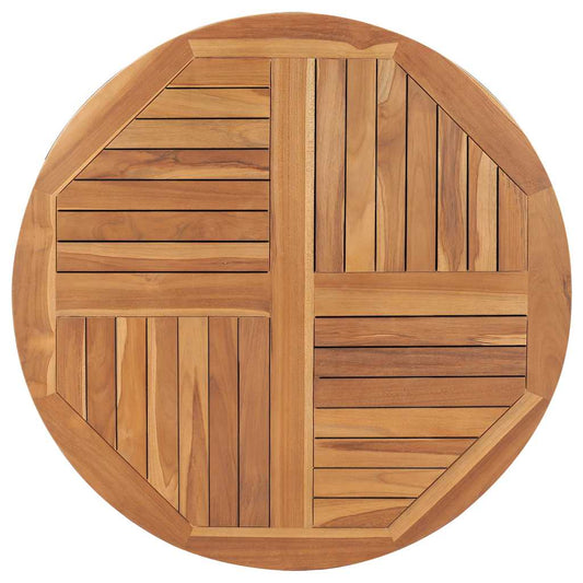 vidaXL Tabletop | Natural Teak | Solid teak wood | 90 cm diameter | Durable