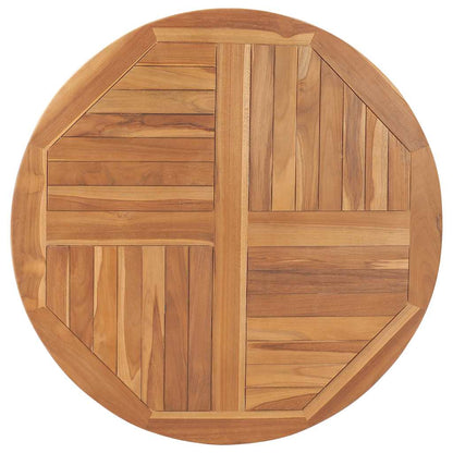 vidaXL Tabletop | Natural Teak | Solid teak wood | 90 cm diameter | Durable