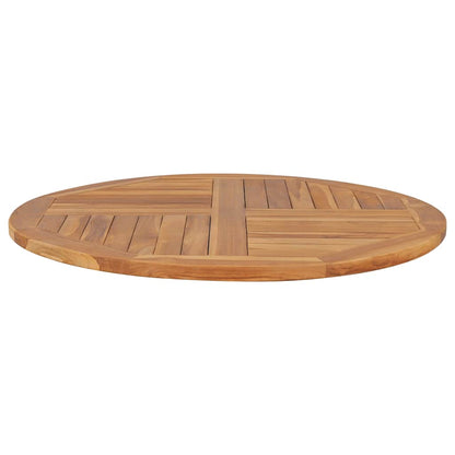 vidaXL Tabletop | Natural Teak | Solid teak wood | 90 cm diameter | Durable