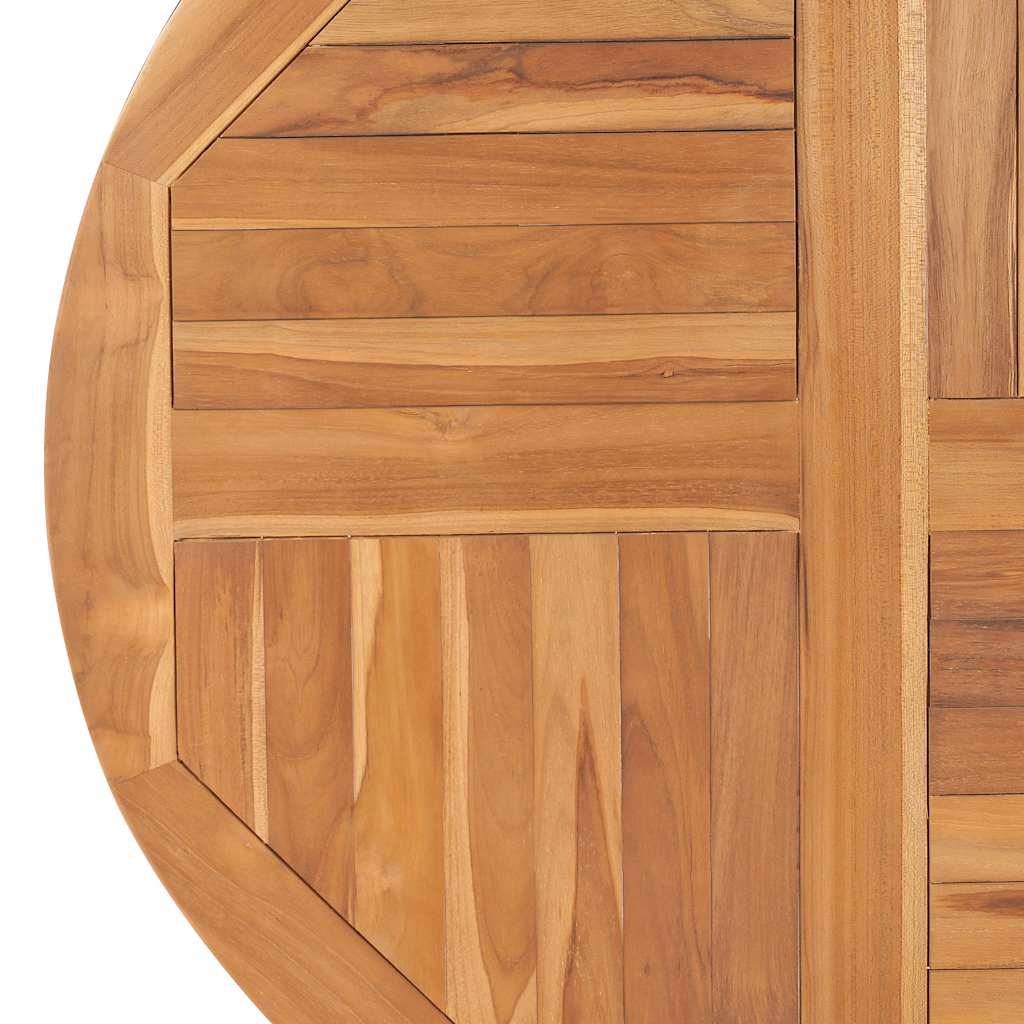 vidaXL Tabletop | Natural Teak | Solid teak wood | 90 cm diameter | Durable