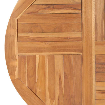vidaXL Tabletop | Natural Teak | Solid teak wood | 90 cm diameter | Durable