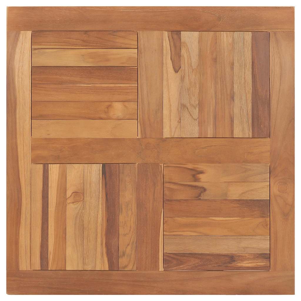 vidaXL Table Top Solid Teak Wood Square 80x80x2.5 cm