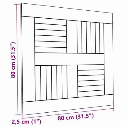 vidaXL Table Top Solid Teak Wood Square 80x80x2.5 cm