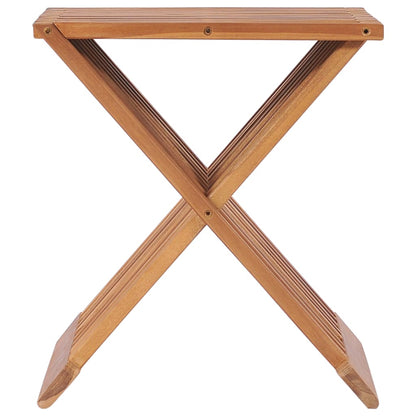 vidaXL Stool | Teak | Solid Teak wood | Medium | Foldable | Folding Stool