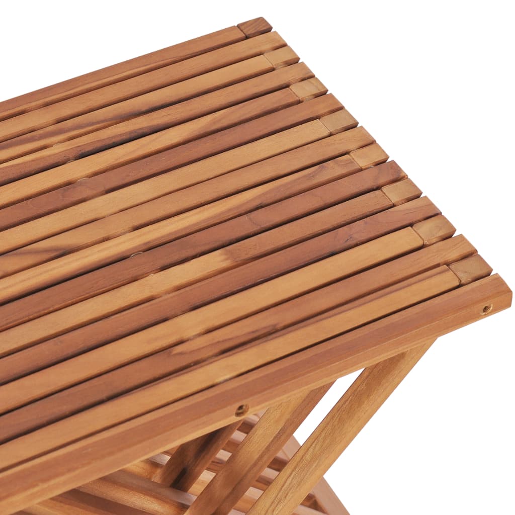 vidaXL Stool | Teak | Solid Teak wood | Medium | Foldable | Folding Stool