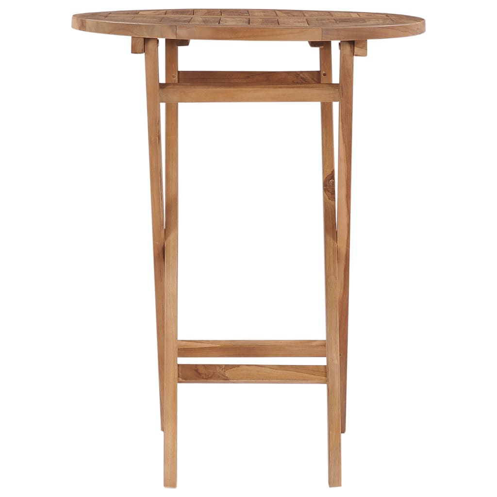 vidaXL Folding Garden Table 60 cm Solid Teak Wood