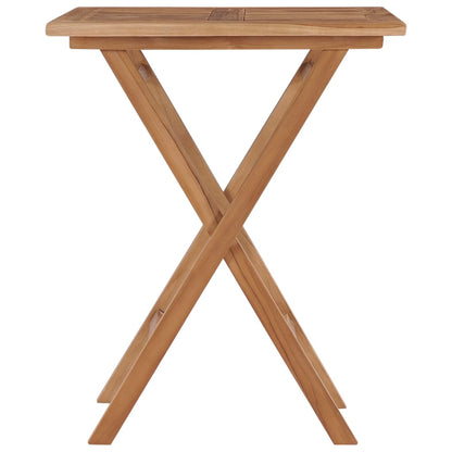 vidaXL Folding Garden Table 60x60x75 cm Solid Teak Wood