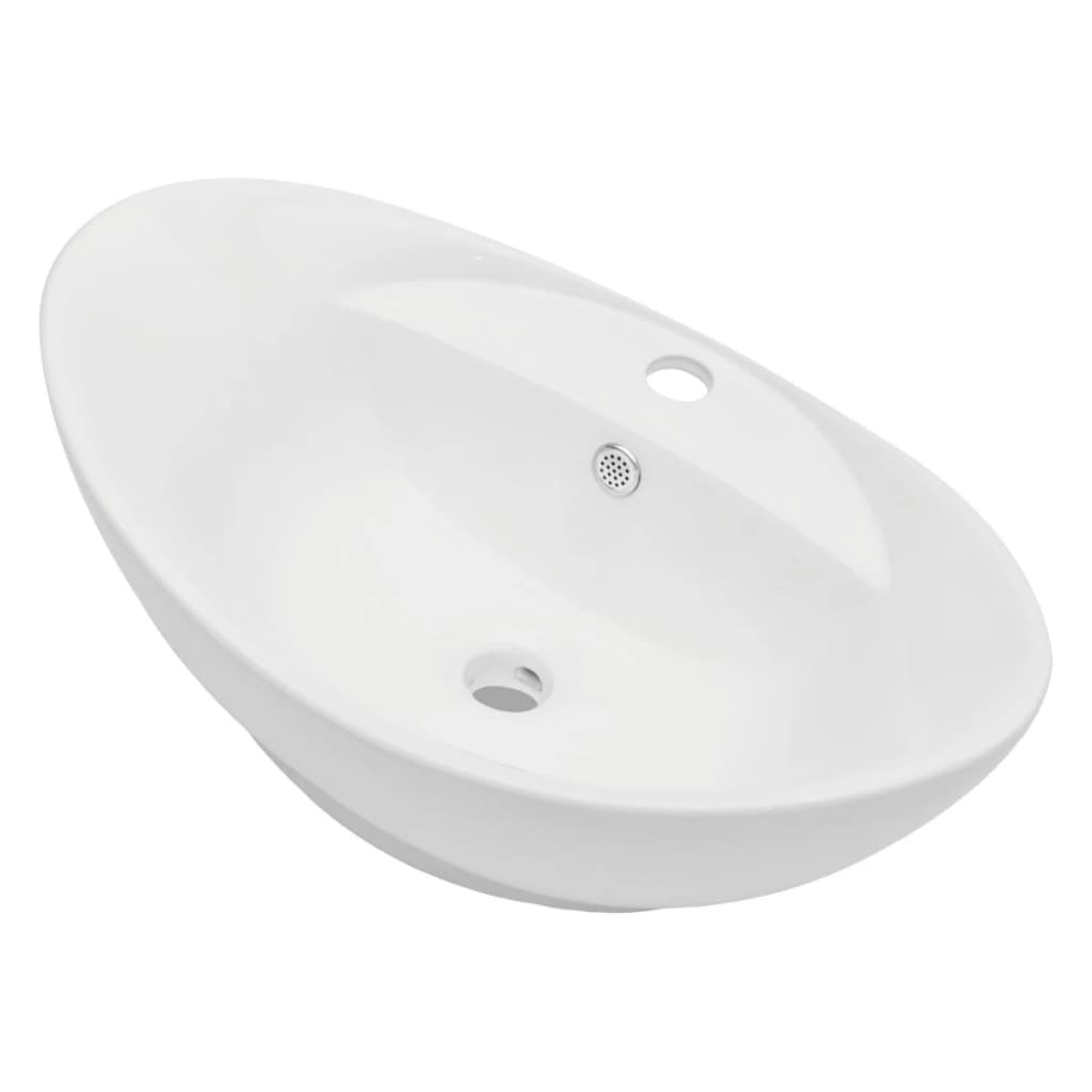 vidaXL Two Piece Bathroom Furniture Set Ceramic Oak