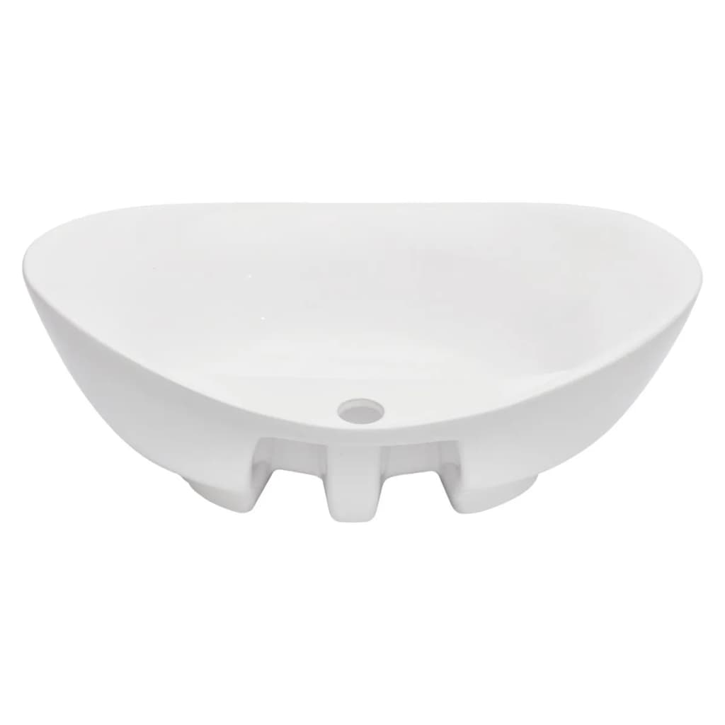 vidaXL Two Piece Bathroom Furniture Set Ceramic Oak