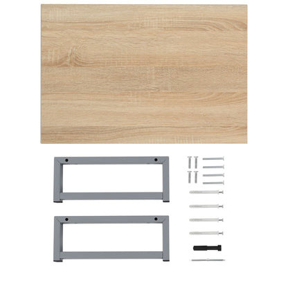 vidaXL Two Piece Bathroom Furniture Set Ceramic Oak