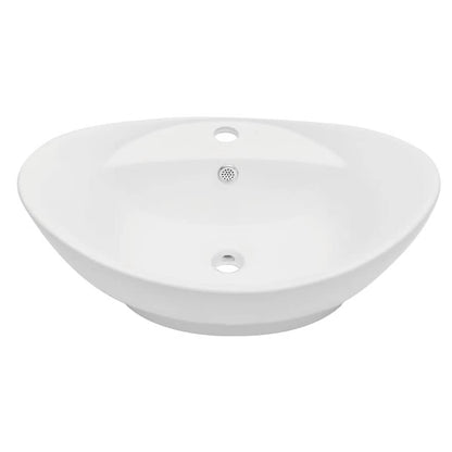 vidaXL Bathroom Furniture Set | Black and White | Engineered wood, Ceramic