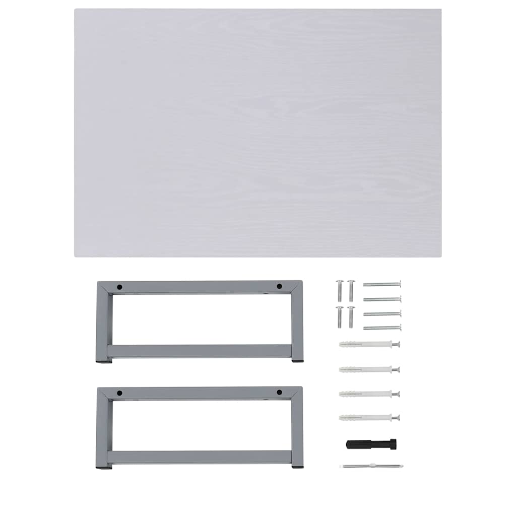 vidaXL Bathroom Furniture Set | White | Engineered wood and ceramic | Medium
