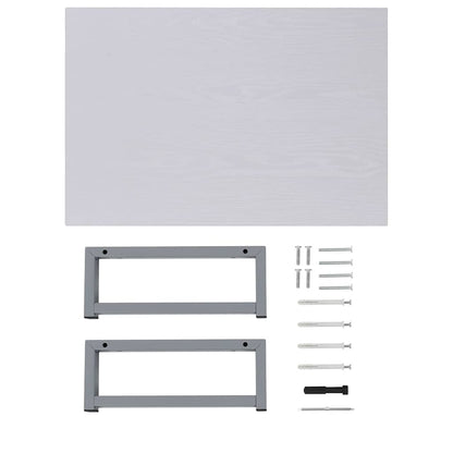 vidaXL Bathroom Furniture Set | White | Engineered wood and ceramic | Medium