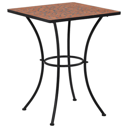 vidaXL Mosaic Bistro Set | Terracotta | Powder-coated iron | Medium | Durable