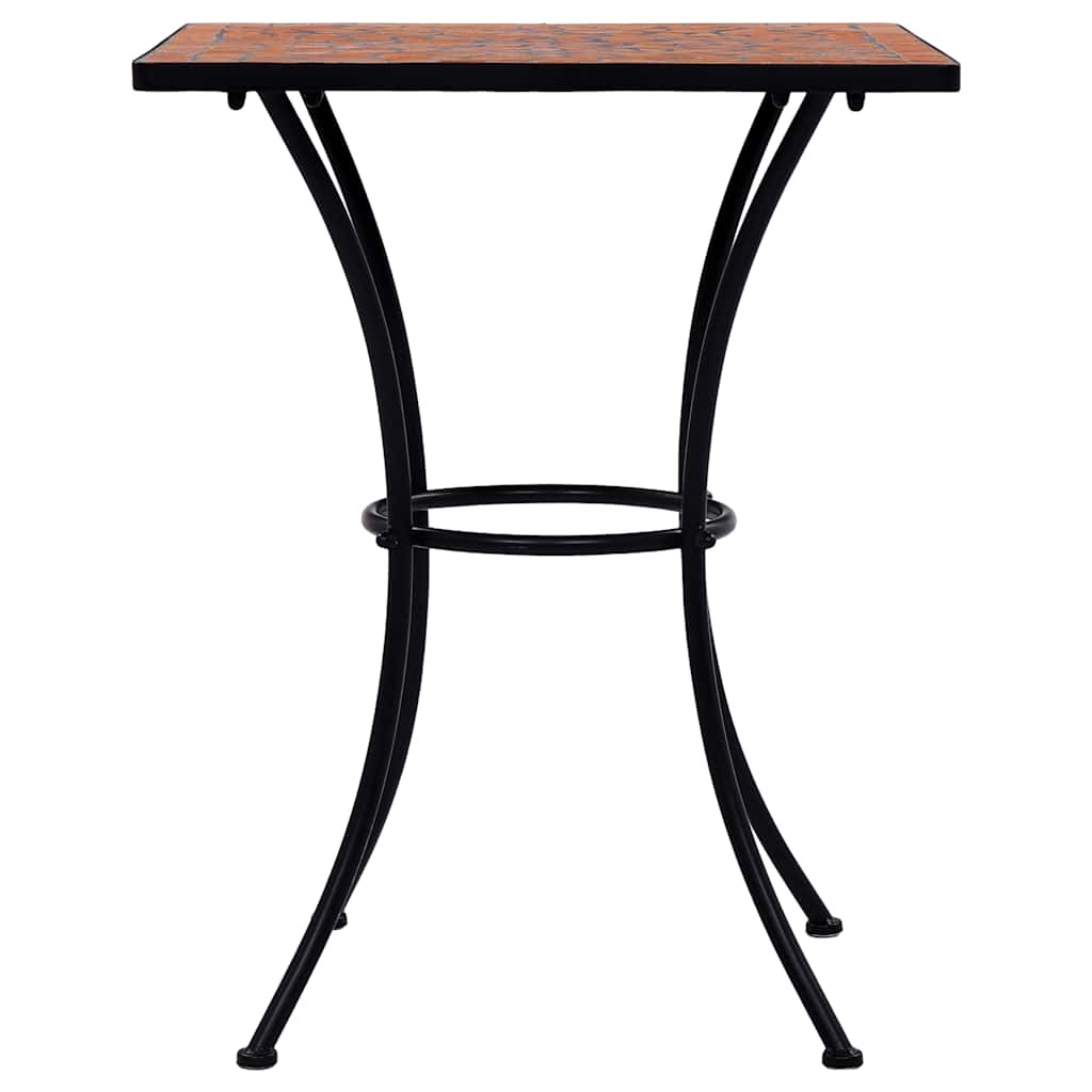 vidaXL Mosaic Bistro Set | Terracotta | Powder-coated iron | Medium | Durable