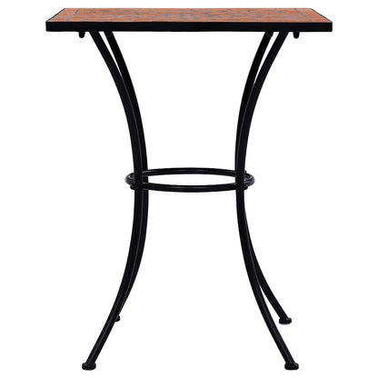 vidaXL Mosaic Bistro Set | Terracotta | Powder-coated iron | Medium | Durable