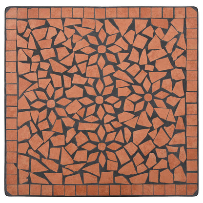 vidaXL Mosaic Bistro Set | Terracotta | Powder-coated iron | Medium | Durable