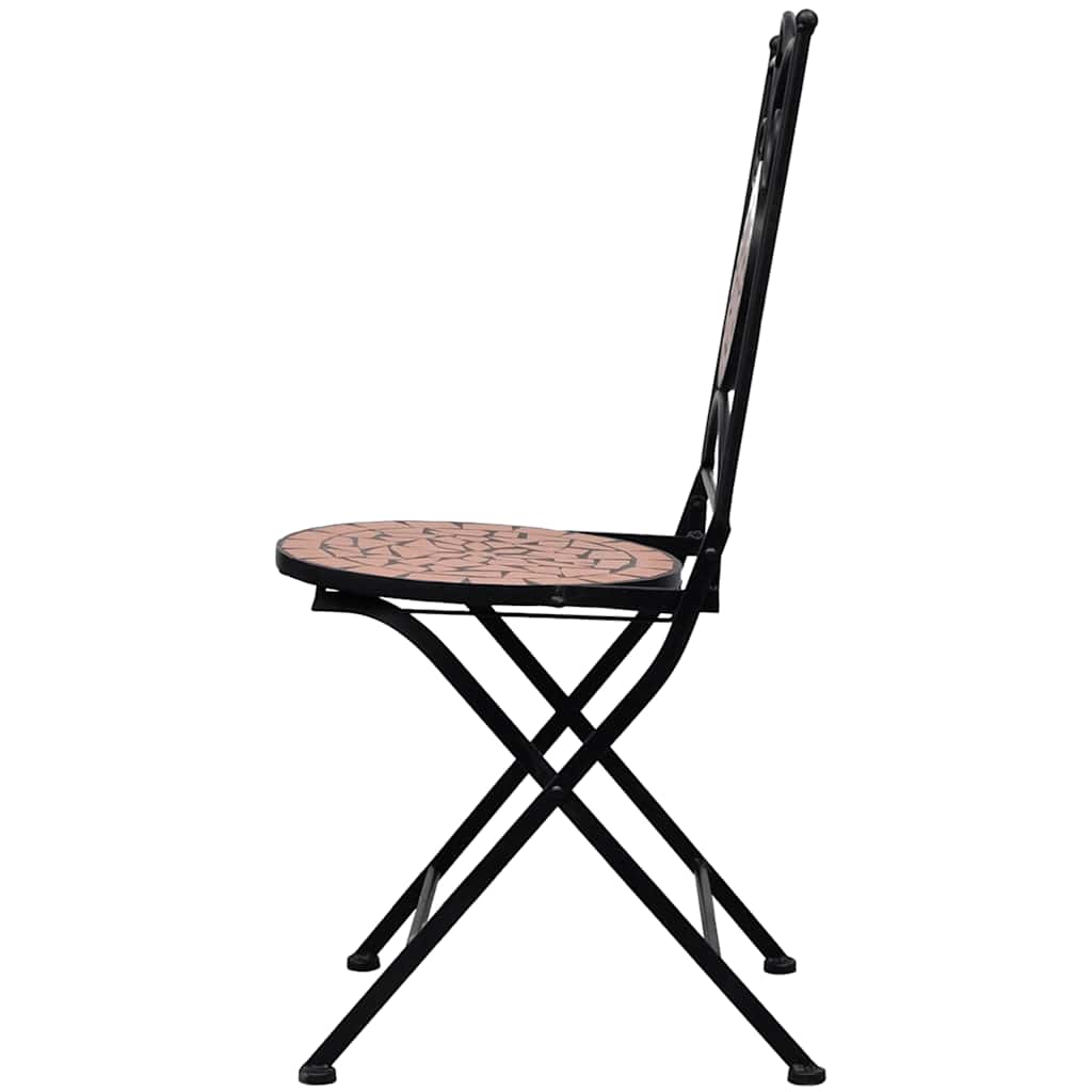 vidaXL Mosaic Bistro Set | Terracotta | Powder-coated iron | Medium | Durable
