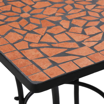 vidaXL Mosaic Bistro Set | Terracotta | Powder-coated iron | Medium | Durable