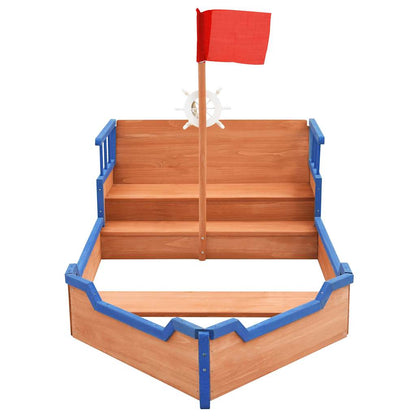 vidaXL Sandbox Pirate Ship Firwood 190x94,5x101 cm