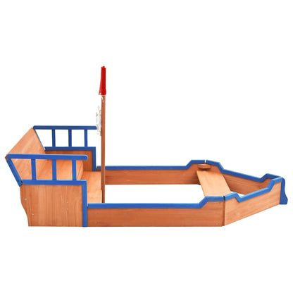 vidaXL Sandbox Pirate Ship Firwood 190x94,5x101 cm