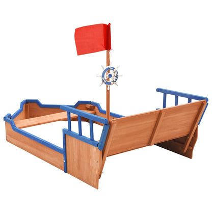 vidaXL Sandbox Pirate Ship Firwood 190x94,5x101 cm