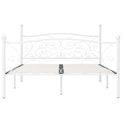vidaXL Bed Frame | White | Metal, Plywood | Super King |  Durable  | Bed Frame