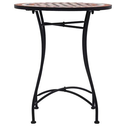 vidaXL 3 Piece Mosaic Bistro Set Ceramic Tile Terracotta