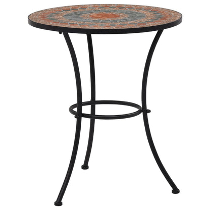 vidaXL Mosaic Bistro Set | Terracotta, Grey, Orange