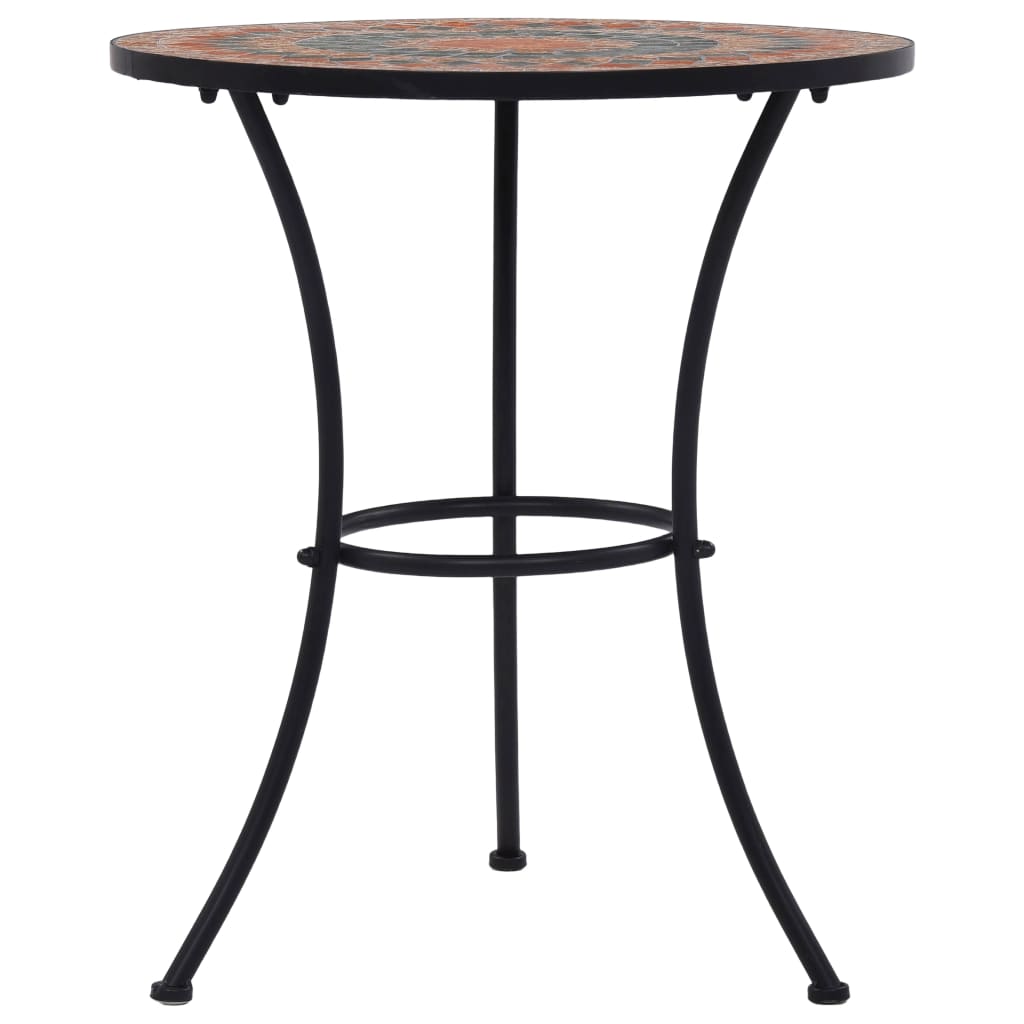 vidaXL Mosaic Bistro Set | Terracotta, Grey, Orange