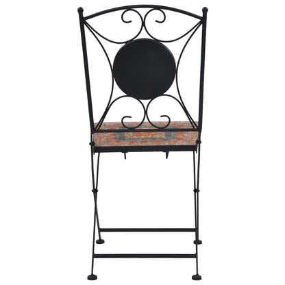 vidaXL Mosaic Bistro Set | Terracotta, Grey, Orange